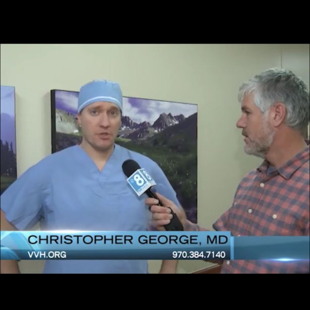 Screenshot of interview video with Dr. George